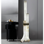 Торшер геометрический с тремя мраморными плафонами Marble Tripod варинант исполнения - 4 | Loft Concept в Волгограде