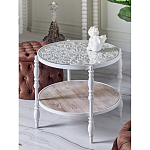 Журнальный столик из натурального дерева в винтажном стиле Openwork Coffee Table варинант исполнения - 6 | Loft Concept в Волгограде