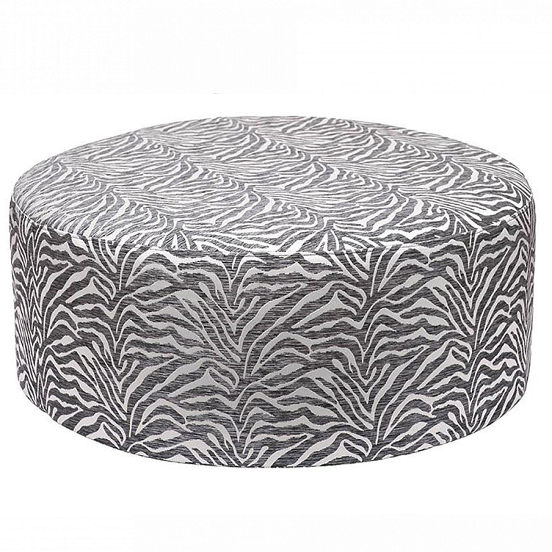Пуф круглый с принтом Beige Jacquard Бежевый в Волгограде | Loft Concept 