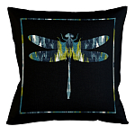 Подушка декоративная стрекоза сине-зеленый узор Ikat Pattern варинант исполнения - 1 | Loft Concept в Волгограде