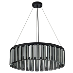 Люстра со стеклянными цилиндрическими плафонами Luminous Cylinders Smoky Round варинант исполнения - 4 | Loft Concept в Волгограде