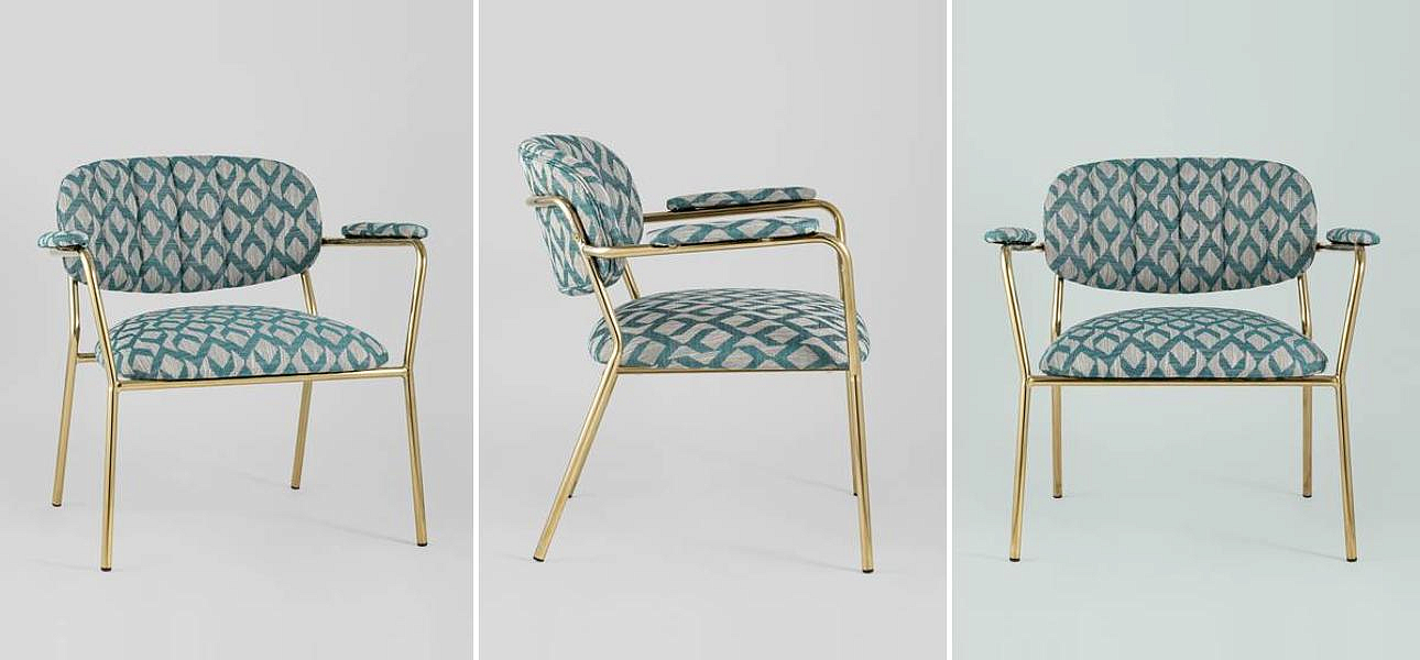 Полукресло Singer Chair Голубой Орнамент Полукресло Singer Chair Голубой Орнамент - Loft-Concept в Волгограде