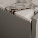 Тумба под телевизор серая с мраморной столешницей Uniqueness Marble варинант исполнения - 5 | Loft Concept в Волгограде