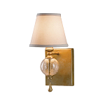 Бра со стеклянным шарообразным декором с пузырьками и бежевым абажуром Feiss варинант исполнения - 1 | Loft Concept в Волгограде