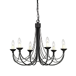 Люстра черного цвета ручной работы с канделябрами и переплетенной проволочной драпировкой Elstead Lighting варинант исполнения - 10 | Loft Concept в Волгограде