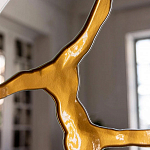 Зеркало кругле с декоративной золотой вставкой Golden Tree варинант исполнения - 5 | Loft Concept в Волгограде