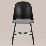 Стул из прочного пластика на металлическом основании Anora Black варинант исполнения - 2 | Loft Concept в Волгограде