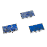 Таблетница карманная прямоугольная на 7 отделений с зеркалом и накладкой из натурального камня Лазурит Silver Stone Pillboxes варинант исполнения - 4 | Loft Concept в Волгограде