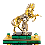Настольный письменный набор из малахита с декором в виде лошади Leader Organizer варинант исполнения - 2 | Loft Concept в Волгограде