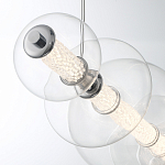 Подвесной светильник линейный с прозрачными стеклянными шарами разного диаметра Eurofase варинант исполнения - 5 | Loft Concept в Волгограде