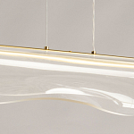 Люстра линейная с прозрачным волнообразным плафоном Wave Line варинант исполнения - 10 | Loft Concept в Волгограде