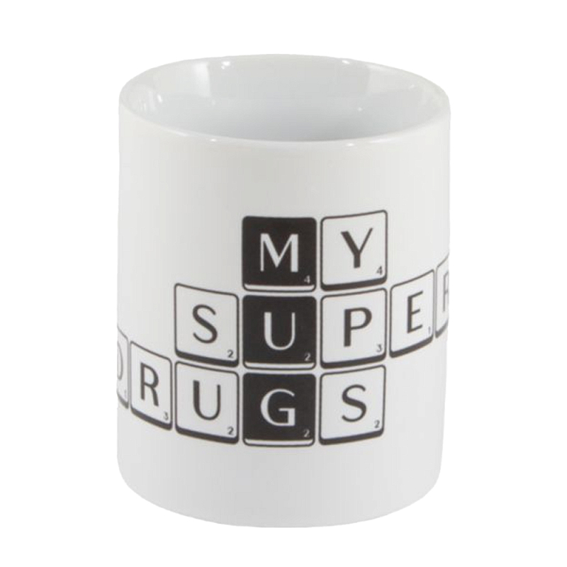 Кружка Seletti Tiles and Tales Mug Белый Черный в Волгограде | Loft Concept 