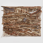 Большая Абстрактное Панно из веток и нитей Dryad Wall Art варинант исполнения - 6 | Loft Concept в Волгограде