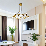 Люстра подвесная светодиодная с плафонами в форме шара Italian Globe Cedar Moss Light варинант исполнения - 1 | Loft Concept в Волгограде