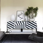 Дизайнерский комод в чёрно-белую полоску Ziqqurat варинант исполнения - 2 | Loft Concept в Волгограде