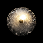 Бра в форме прозрачного стеклянного цветка с рельефной текстурой Textured Glass варинант исполнения - 4 | Loft Concept в Волгограде