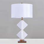 Настольная лампа белая на фигурном основании Aerial Geometry варинант исполнения - 3 | Loft Concept в Волгограде