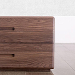 Прикроватный столик деревянный с 2-мя ящиками Moon Walnut Furniture варинант исполнения - 2 | Loft Concept в Волгограде