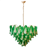 Люстра из стеклянных зеленых лепестков Petalled Illuminator варинант исполнения - 3 | Loft Concept в Волгограде