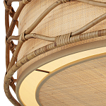 Подвесной светильник  из кованого железа и абажуром из ротанга Wicker Furniture варинант исполнения - 2 | Loft Concept в Волгограде