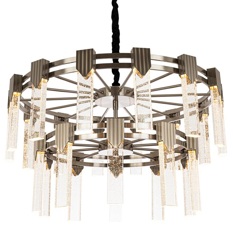 Двухъярусная люстра с прямоугольными хрустальными плафонами Glass Rectangles Chrome Chandelier 76 Хром Прозрачное Стекло Черный Двухъярусная люстра с прямоугольными хрустальными плафонами Glass Rectangles Chrome Chandelier 76 Хром Прозрачное Стекло Черный в Волгограде | Loft Concept