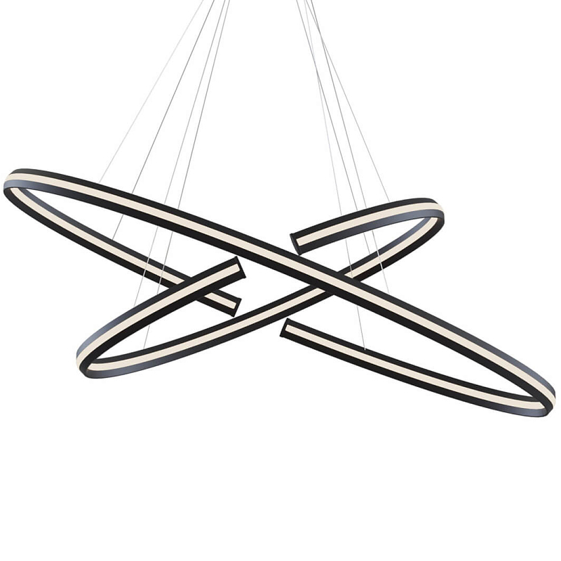 Люстра Half Ring Black & White Pendant M Черный Белый Люстра Half Ring Black & White Pendant M Черный Белый в Волгограде | Loft Concept
