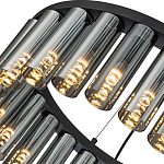 Люстра со стеклянными цилиндрическими плафонами Luminous Cylinders Smoky Round варинант исполнения - 5 | Loft Concept в Волгограде