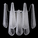 Бра с подвесками из рифленного стекла в форме капель на основании цвета хром Textured Glass варинант исполнения - 2 | Loft Concept в Волгограде