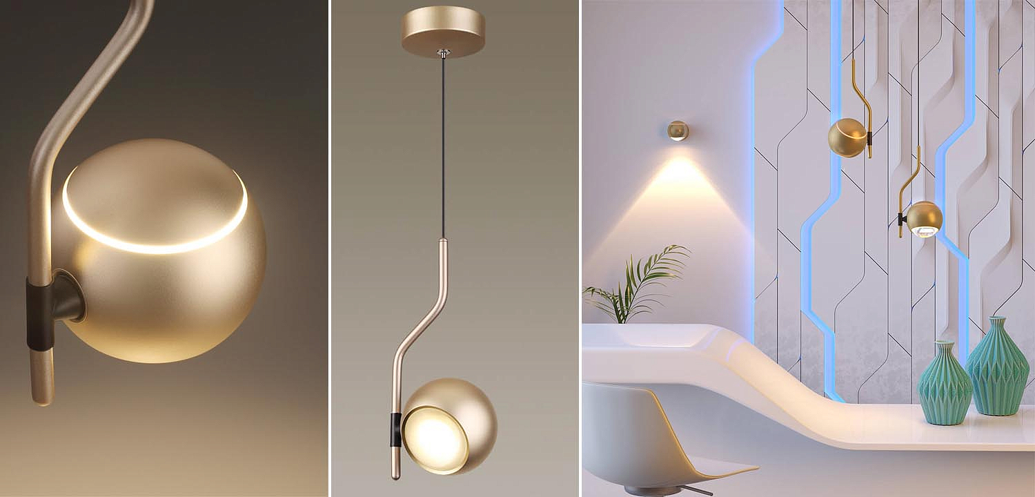 Подвесной светильник Auge Horst Gold Подвесной светильник Auge Horst Gold - Loft-Concept в Волгограде