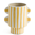 Ваза из фаянса Brighter than the Stars жёлтая полоска варинант исполнения - 1 | Loft Concept в Волгограде