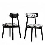 Стул обеденный деревянный с цветочной обивкой Foshan Chair варинант исполнения - 1 | Loft Concept в Волгограде