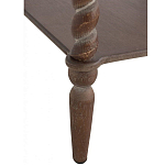 Приставной столик деревянный с резными ножками и нижней полкой Vintage Side Table Brown Wood варинант исполнения - 4 | Loft Concept в Волгограде
