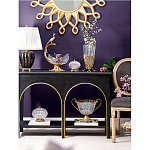 Чаша из прозрачного стекла с ручками и ободком из бронзы Eden Garden варинант исполнения - 5 | Loft Concept в Волгограде