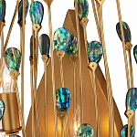 Бра настенное золотое с декором из бирюзовых элементов Peacock Tail варинант исполнения - 1 | Loft Concept в Волгограде