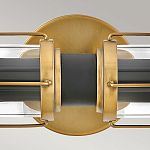 Бра для ванных комнат горизонтальное с 2-мя прозрачным цилиндрическим плафонами на круглом основании Hinkley варинант исполнения - 3 | Loft Concept в Волгограде