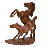 Статуэтка из дерева в виде лошадей Scowns варинант исполнения - 1 | Loft Concept в Волгограде