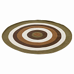 Ковер круглый из хлопка с контрастным узором Bullseye 150 варинант исполнения - 1 | Loft Concept в Волгограде