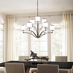 Люстра с белыми стеклянными плафонами в форме цилиндра Feiss варинант исполнения - 7 | Loft Concept в Волгограде