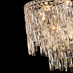 Люстра подвесная с хрустальными подвесками и металлическим основанием цвета Хром Ludivine Lighting варинант исполнения - 5 | Loft Concept в Волгограде