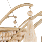 Люстра из деревянных бусин с подвесками в виде капель Wooden Beads варинант исполнения - 3 | Loft Concept в Волгограде