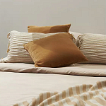 Чехол на подушку горчичного цвета с бахромой и объемным узором Ethnic mix варинант исполнения - 8 | Loft Concept в Волгограде