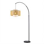 Торшер с декоративным поясом из плетеного бамбука Biuloggicu варинант исполнения - 1 | Loft Concept в Волгограде