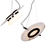 Подвесной светильник из мрамора в форме диска Marble Disc Pendant Light варинант исполнения - 1 | Loft Concept в Волгограде