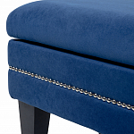 Мягкая банкетка на черных ножках с зоной для хранения Casket Blue варинант исполнения - 3 | Loft Concept в Волгограде