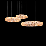 Люстра из 3-х колец с текстурной огранкой Reflection of Reality варинант исполнения - 1 | Loft Concept в Волгограде