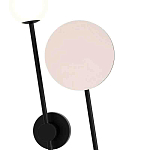 Бра с шарообразным плафоном и зеркальным круглым элементом Lunar Echo варинант исполнения - 1 | Loft Concept в Волгограде