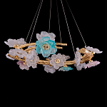 Люстра круглая на золотом каркасе с цветочным декором Miscellaneous herbs варинант исполнения - 2 | Loft Concept в Волгограде