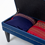 Мягкая банкетка на черных ножках с зоной для хранения Casket Blue варинант исполнения - 4 | Loft Concept в Волгограде