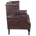 Диван из натуральной кожи на 4-х деревянных ножках из массива бука Thomas Seating brown варинант исполнения - 2 | Loft Concept в Волгограде