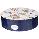 Чайный набор из фарфора темно-синий с рисунком цветов на 6 персон 12 предметов 280 мл Garden Whisper Porcelain Set  варинант исполнения - 6 | Loft Concept в Волгограде